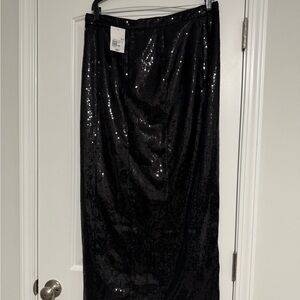 Forever 21 Glittering Black Sequin Skirt